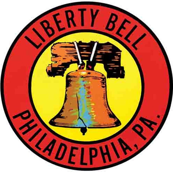 Vintage  1950's style   Philadelphia PA Liberty Bell Pennsylvania   retro  travel decal  sticker state map