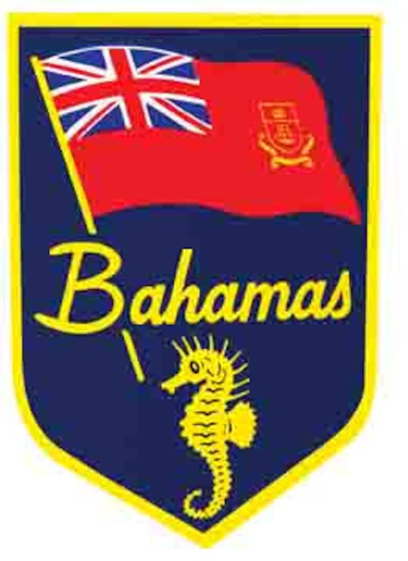 Vintage 1950's Style Bahamas Nassau Freeport Cruise Port Flag Caribbean ...