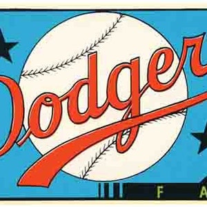 Estilo vintage dos anos 1960, Los Angeles, sou um fã dos Dodgers, adesivo retrô de viagem, mapa do estado