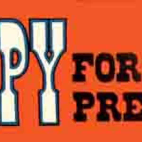 Vintage  Snoopy For President  political retro  travel decal bumper  sticker