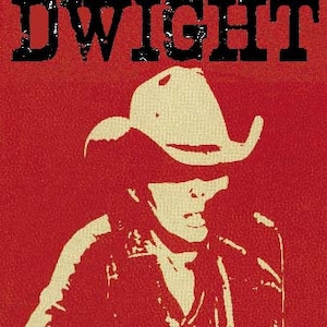 Vintage  style  Dwight Yoakam  country music      retro  travel decal  sticker