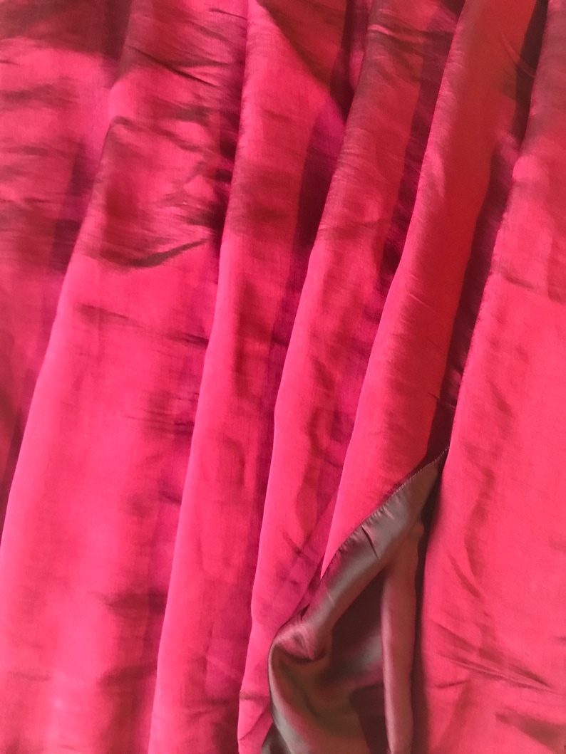 Reversible Soft Satin Plain Party Saree In Burgundy Maroon and Dark maroon