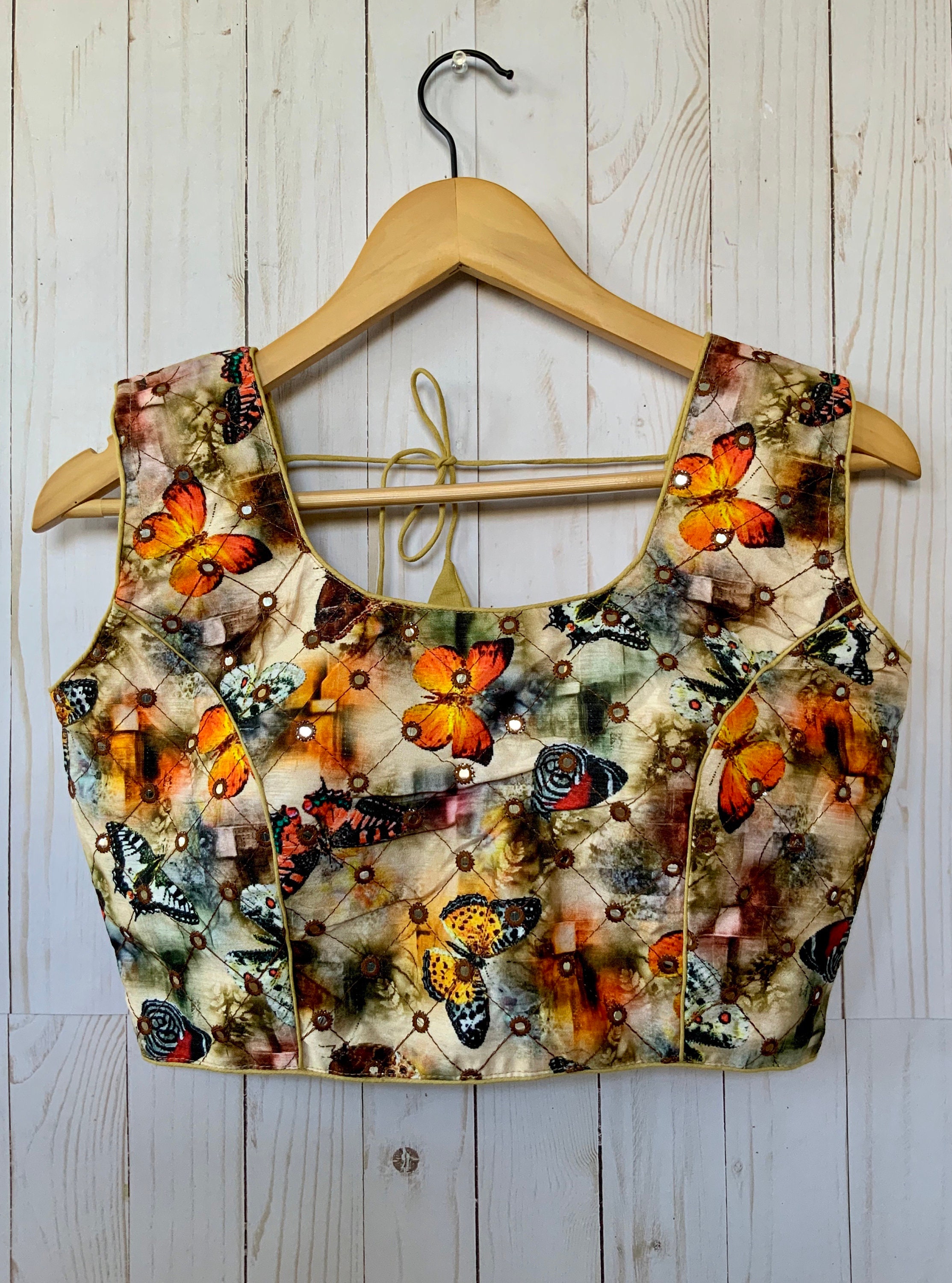 Readymade Butterfly Print Blouse for Indian Saree/sari With Etsy