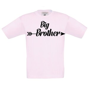 Kinder T-Shirt mit Aufdruck, großer Bruder, Druck auf englisch, Geschenktipp, Geschenkidee, Design 1 Pink Sixties