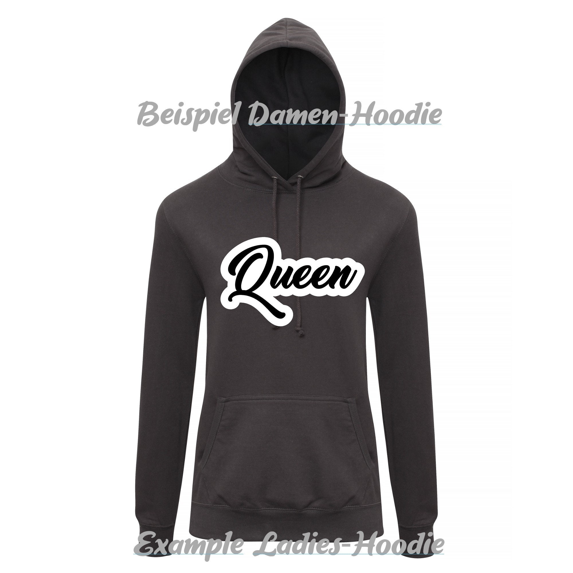 surfen Souvenir riem Buy Hoodie King and Queen Print Front Black White XS-3XL Online in India -  Etsy
