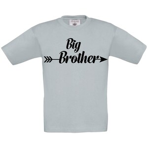 Kinder T-Shirt mit Aufdruck, großer Bruder, Druck auf englisch, Geschenktipp, Geschenkidee, Design 1 Pacific Grey