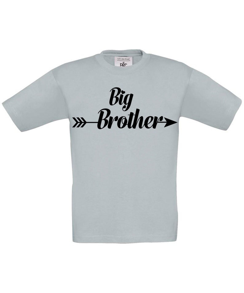 Kinder T-Shirt mit Aufdruck, großer Bruder, Druck auf englisch, Geschenktipp, Geschenkidee, Design 1 Pacific Grey