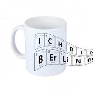 Mug in white, with print, I am Berliner, great gift idea, ceramic mug, for all Berliners, ideal for birthdays and other occasions