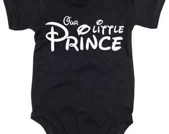 Body para bebé, &quot;Nuestro principito&quot;, idea de regalo, nacimiento, body para bebé de algodón estampado con nuestro principito (inglés), consejo de regalo