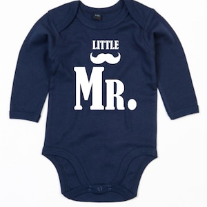 Baby bodysuit long sleeve with print, little gentleman, Little Mr., gift idea, gift tip, organic cotton, design 2