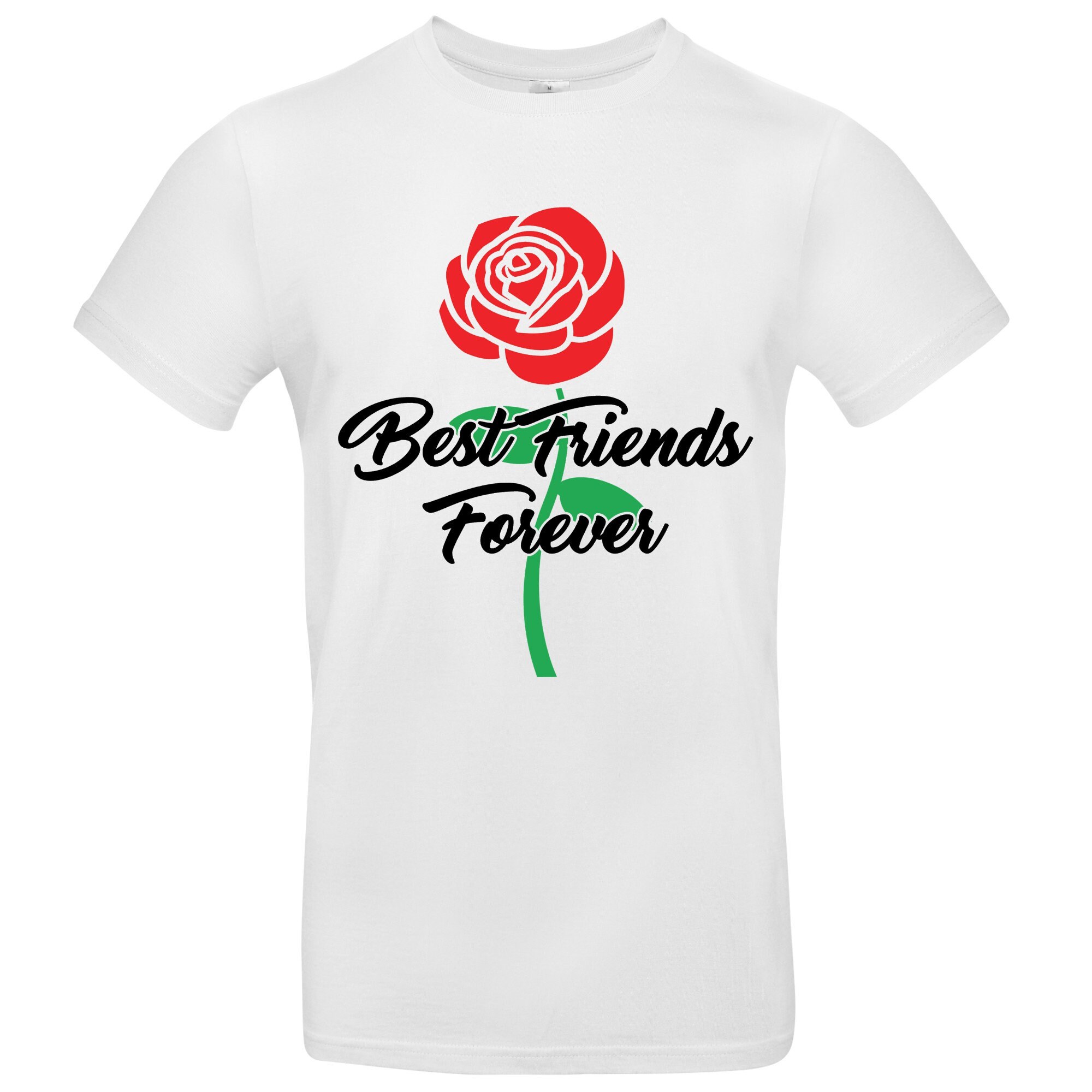 Buy Tshirts, Best Friends Forever, Rose, Green, Red, Lettering, Unisex