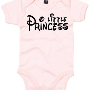 Baby bodysuit, with print, &quot;little princess&quot;, gift idea, gift tip for birth or similar occasions, baby bodysuit made of cotton