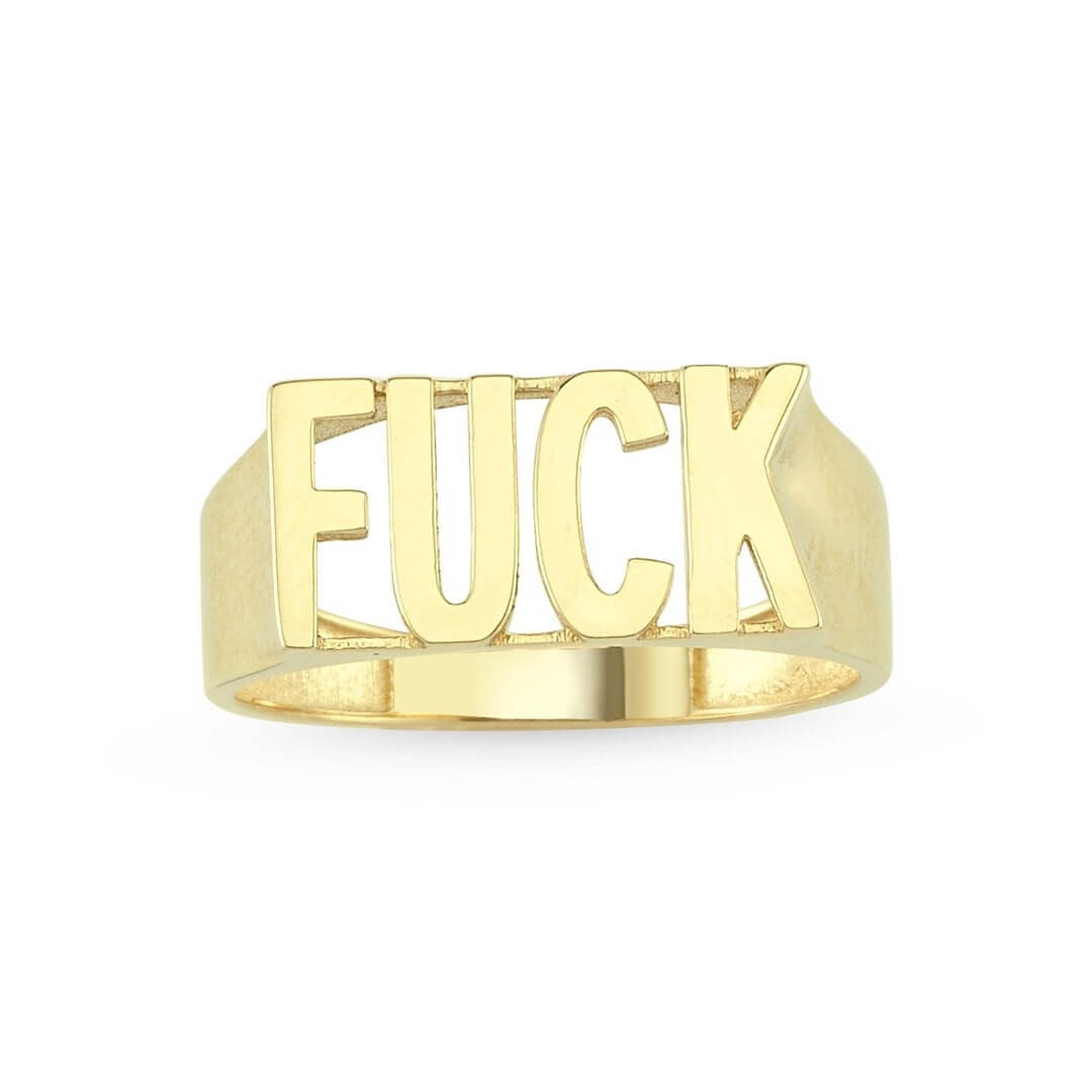 RUGGED × RUDE BOYZ CLUB コラボ FUCKゴールドリング