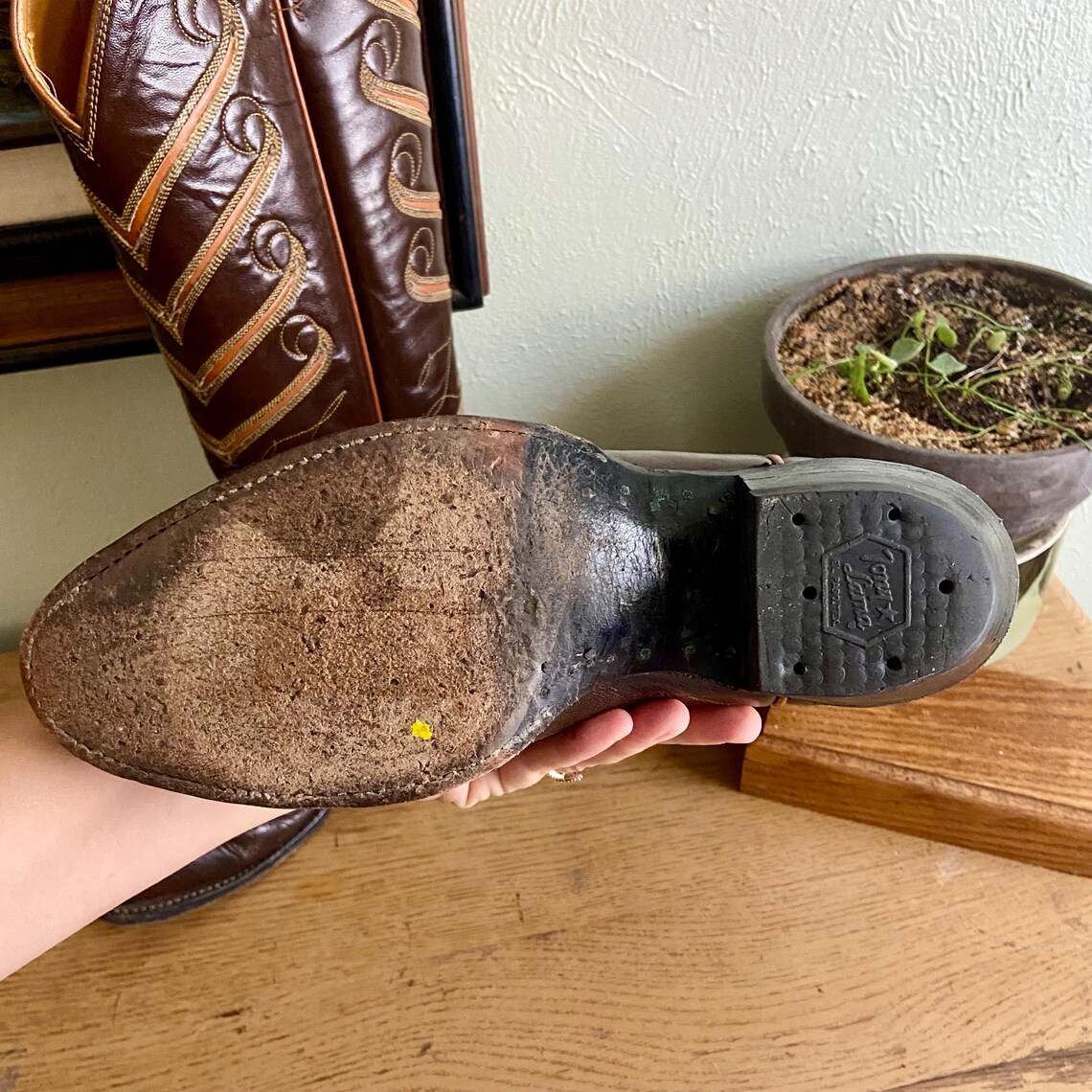 Vintage 70s Tony Lama Black Label Cowboy Boots - Women's 6, Foto 4 von 5