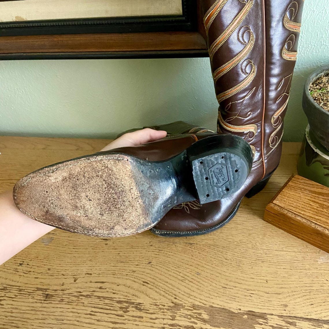 Vintage 70s Tony Lama Black Label Cowboy Boots - Women's 6, Foto 3 von 5