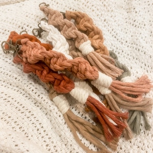 Macrame Spiral Keychain