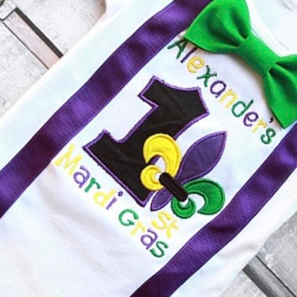 mardi gras baby outfit boy