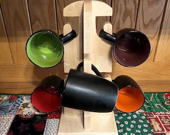 Handmade Rustic 4 Cup Wood Coffee Mug Tree for Kitchen Decor Coffee Cup  Holder Teacup Tree Coffee Mug Stand Coffee Mug Rack Tea Mug Gift For - Etsy
