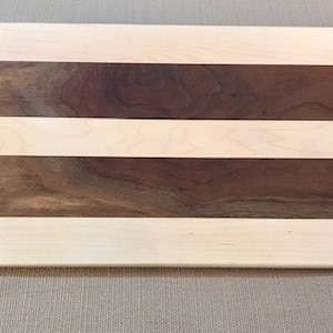 Handmade Maple & Walnut Cutting Board: Large Serving Tray