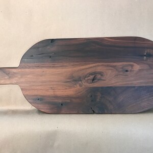 Butter board, hand made rustic oval walnut / maple / oak / pine bread board or serving board with handle.