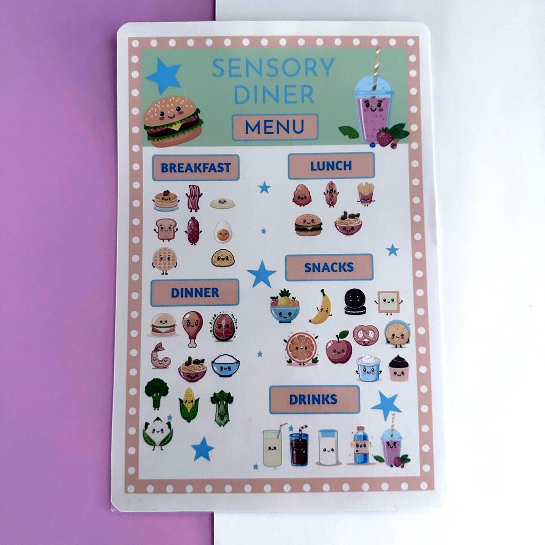 Sensory Diner Autistic Friendly Safe Food Autism Refrigerator Magnet 6 ...