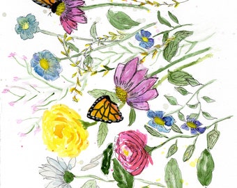 Watercolor Flowers Kit 1