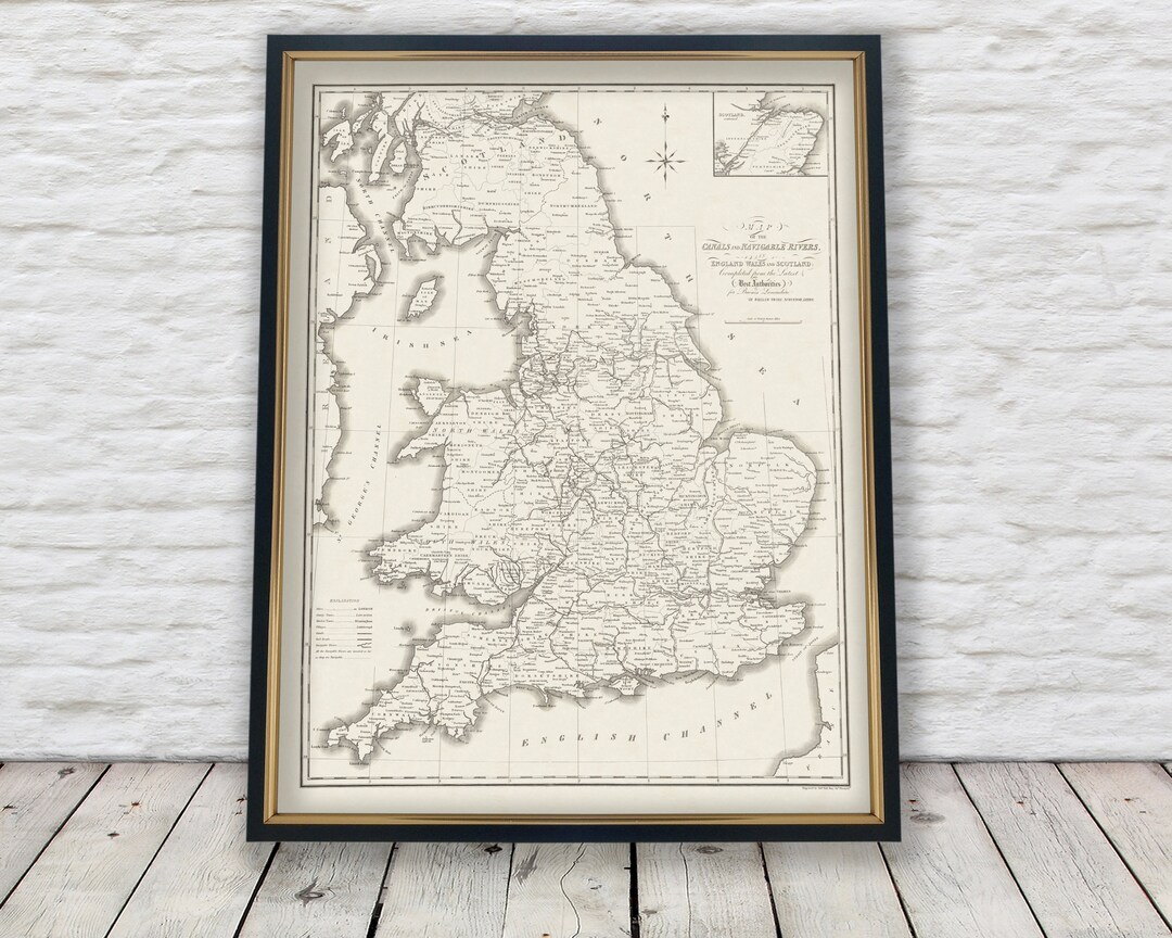 Map of CANALS and Navigable Rivers William Swire 1888 - Etsy UK