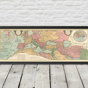 Rare Wide ROMAN EMPIRE Map Herman Moll 1709 Reproduction - Theatrum Historicum - Exceptional quality 230gsm Unframed FREE standard delivery