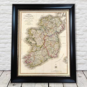 Old Ireland Map 1798 by W. Faden - Dublin Belfast, Cork,Ulster Leinster - Exceptional quality 230gsm Framed Unframed -FREE standard delivery