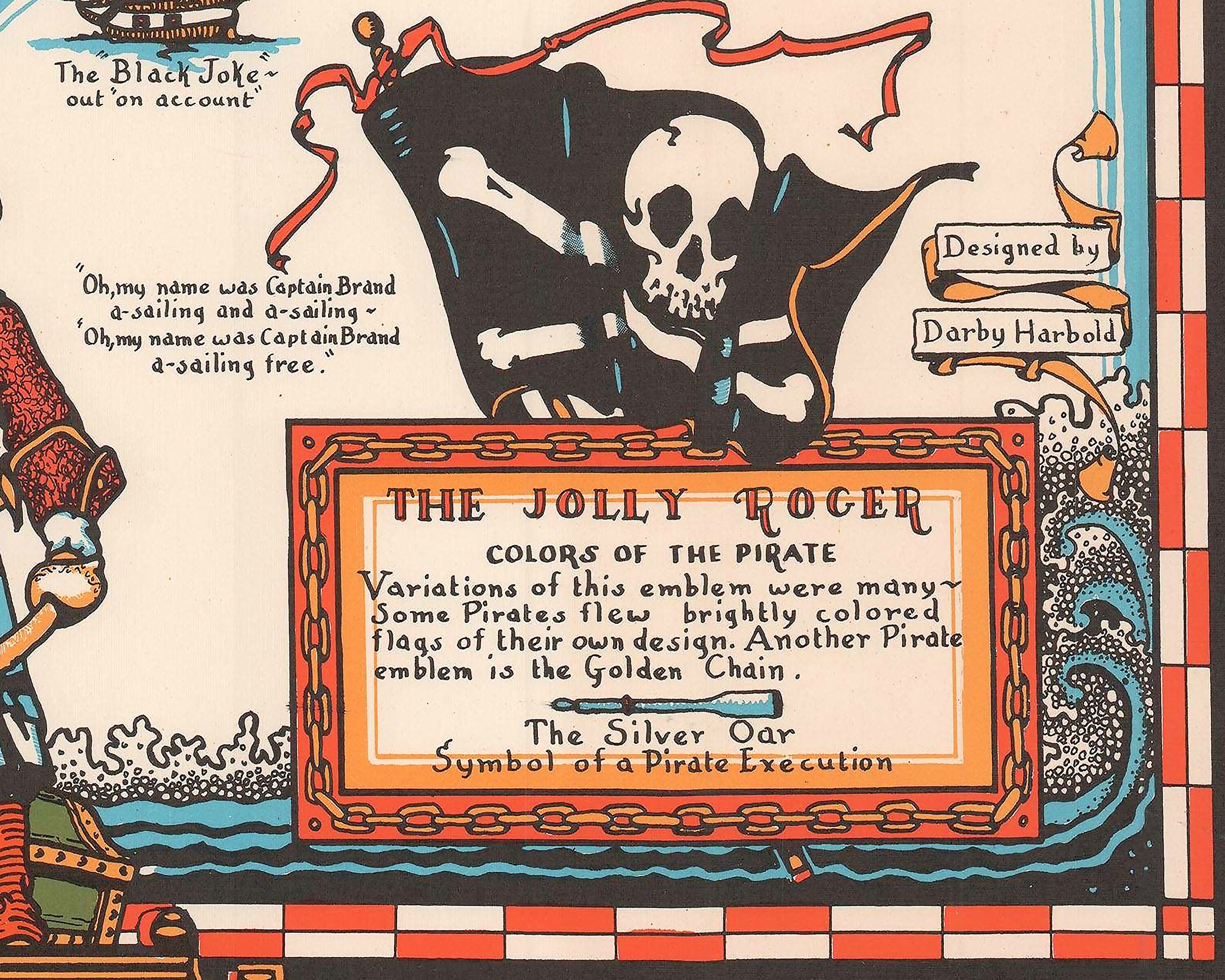 Map of Famous PIRATES 1938 Darby Harbold - Blackbeard Morgan