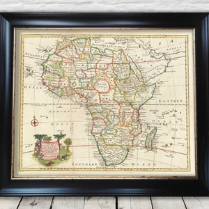 Old map of AFRICA 1744 by Emanuel Bowen - Exceptional quality 230gsm - Framed, Unframed - FREE standard delivery