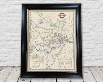 Carte Postale Vintage Angleterre – Plan Du Métro De Londres (Tube Map) – Années 80