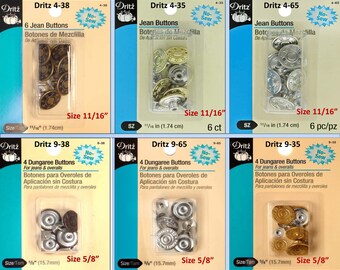 DIY Projects Non Sew Craft Repair Kits Jackets Jean Buttons Replacement 12 PCS Removable Metal Jean Buttons Pins for Clothing Repairing Knitting
