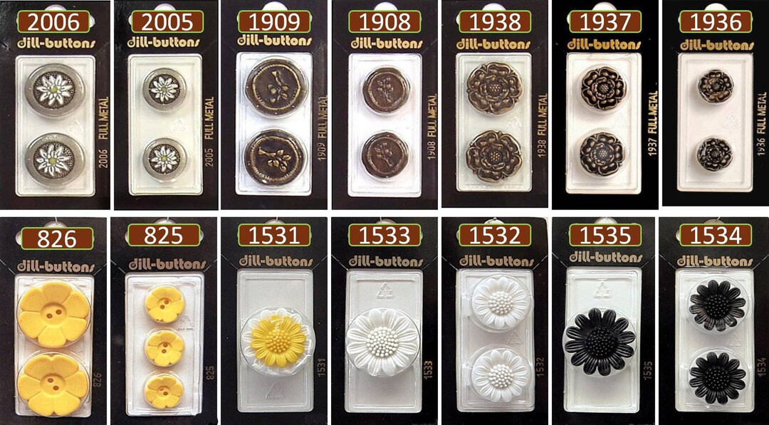 Dill Novelty Buttons Dill Flower Buttons Dill Craft Buttons Etsy