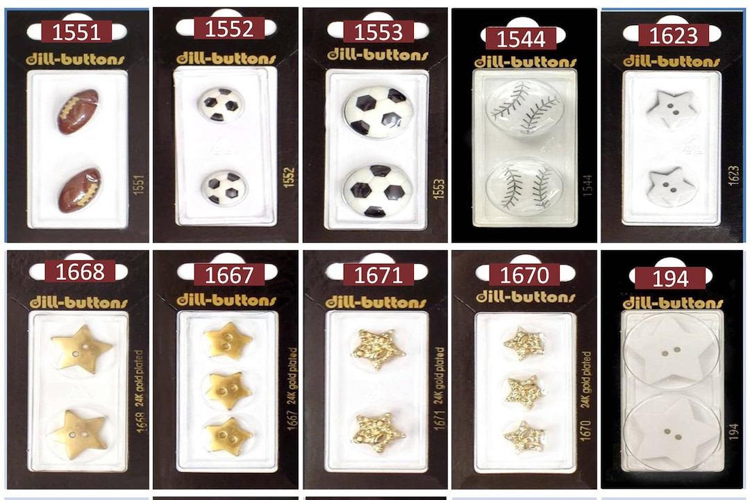 Dill Sports Novelty Buttons Etsy