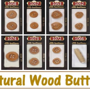 Dill Natural Wood Buttons