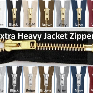 Heavy #10 Metal Separating Jacket Zipper | #10 Brass Jacket Zipper | #10 Aluminum Jacket Zipper