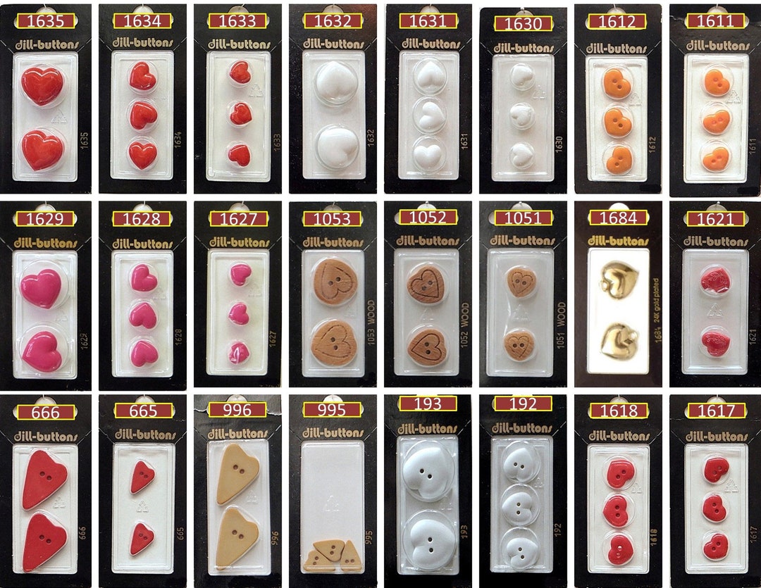 Dill Novelty Buttons Dill Heart Buttons Dill Craft Buttons Etsy
