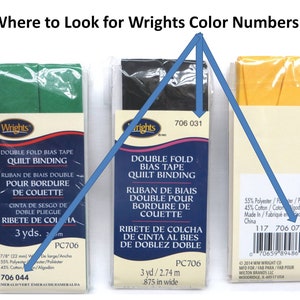 Wrights 7/8" Double Fold Bias Tape | PC706 | Quilt Bindings | All Wright's Current Colors, All In Stock, Ready for Quick Shipping bild 3