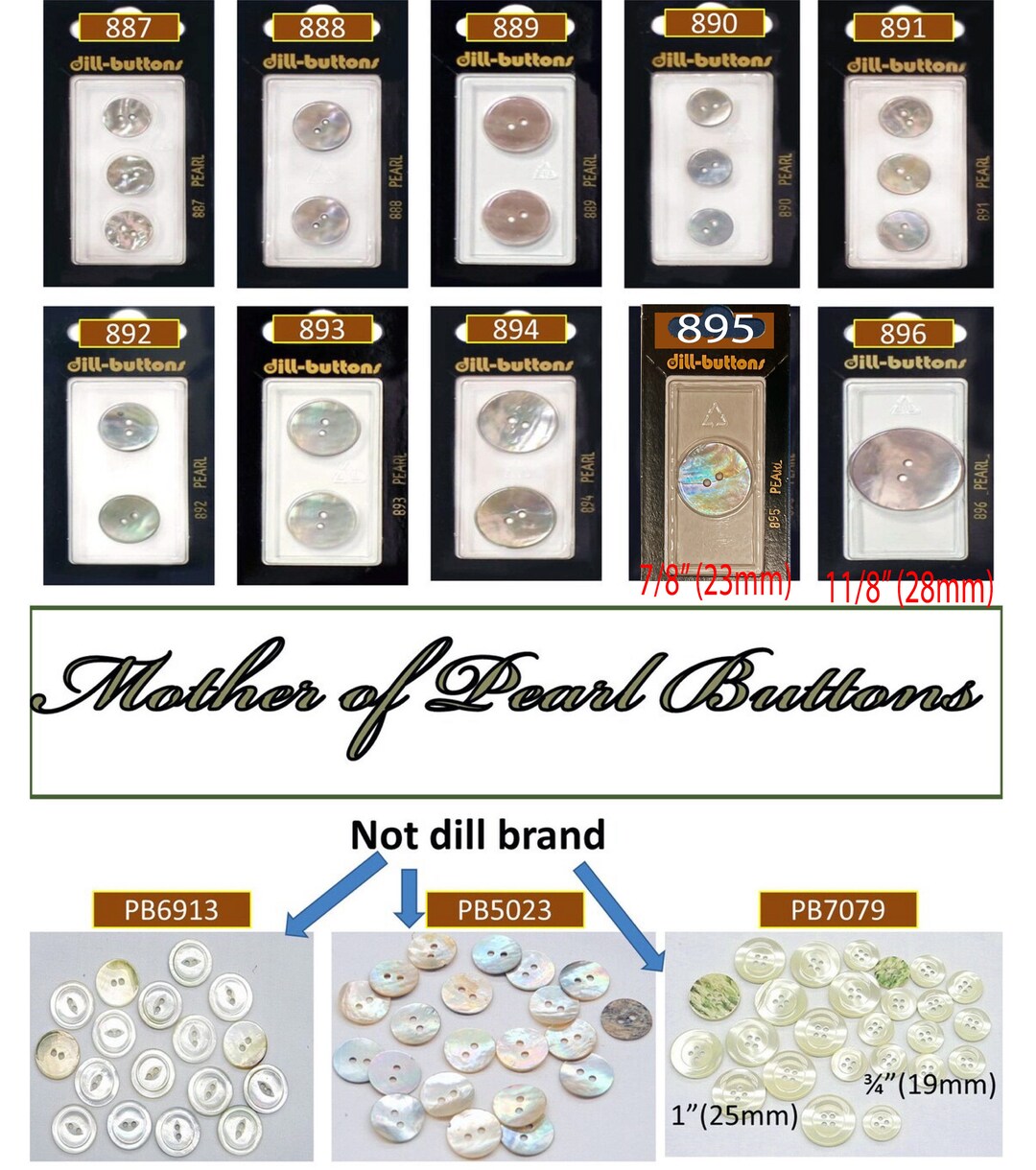 Dill Mother of Pearl Buttons Etsy