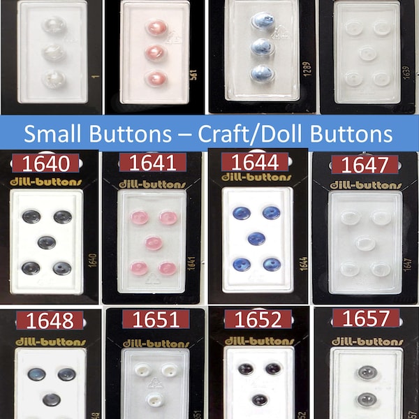 Dill Small Buttons | Small Doll Buttons | Tiny Craft Buttons | Baby Size Buttons