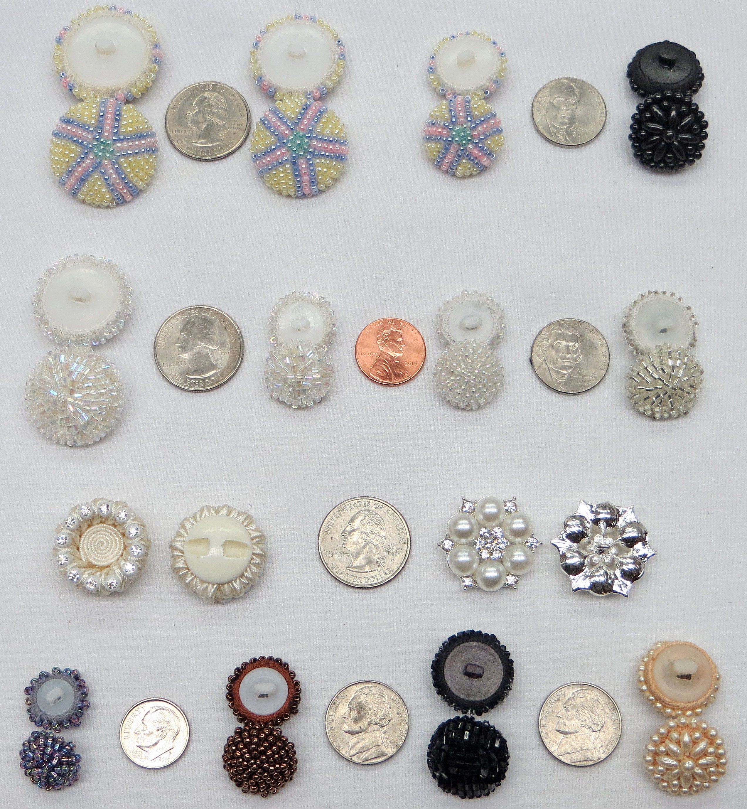 Beaded Buttons | Rhinestone Buttons | Bridal Buttons | Embellishment ...