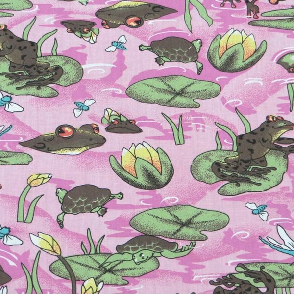 Frogs Print Fabric by the yard