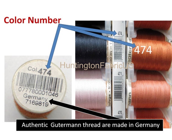 10 NEW Colors GUTERMANN 100% Polyester Sewing Thread 110 Yard