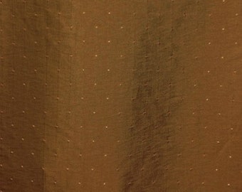 Brown Embroidered Taffeta with a nice luster/soft sheen by the yard