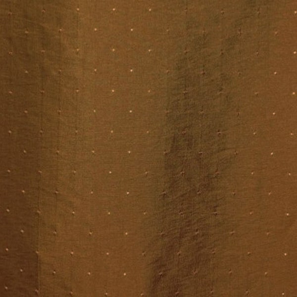 Brown Embroidered Taffeta with a nice luster/soft sheen by the yard