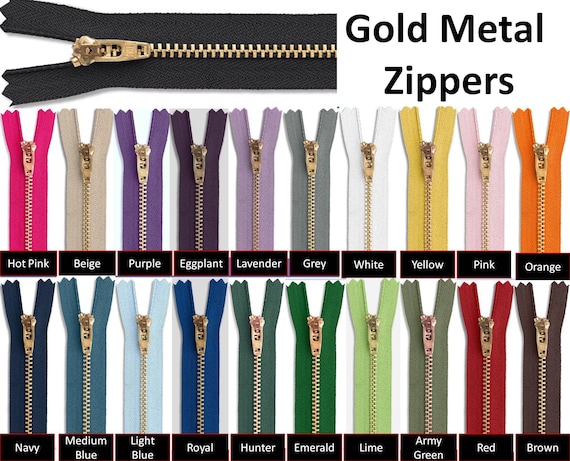 Pants Brass Metal Zippers | Skirt Zippers | Jeans Zippers | Boots Zippers | Trousers Zippers | Jean pocket Zippers
