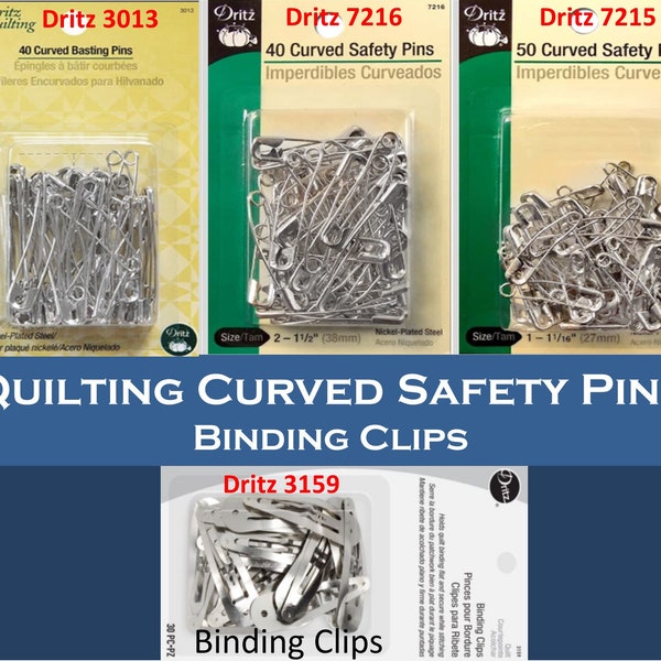 Curved Safety Pins | Curved Basting Pins | Binding Clips