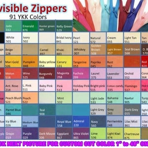 Invisible Zippers | Concealed Zippers 95 Colors