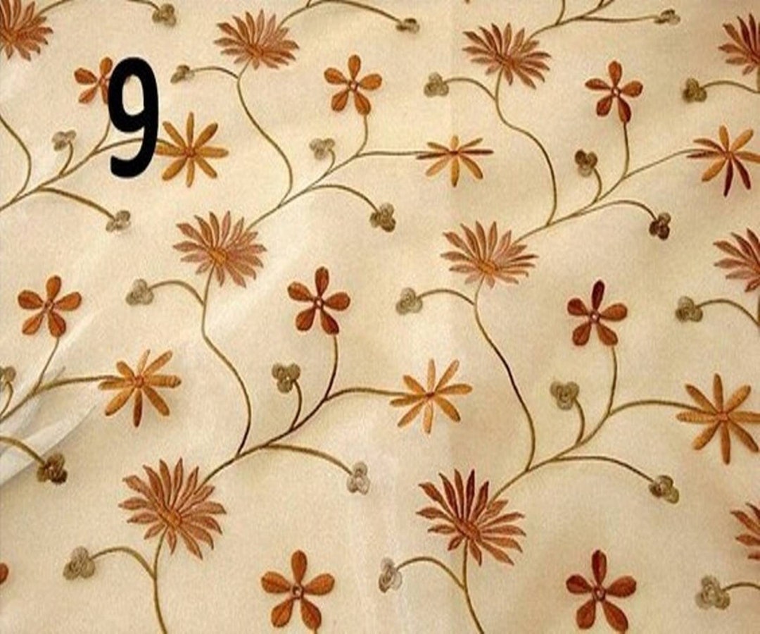 Champagne Embroidered Fabric Brooklyn